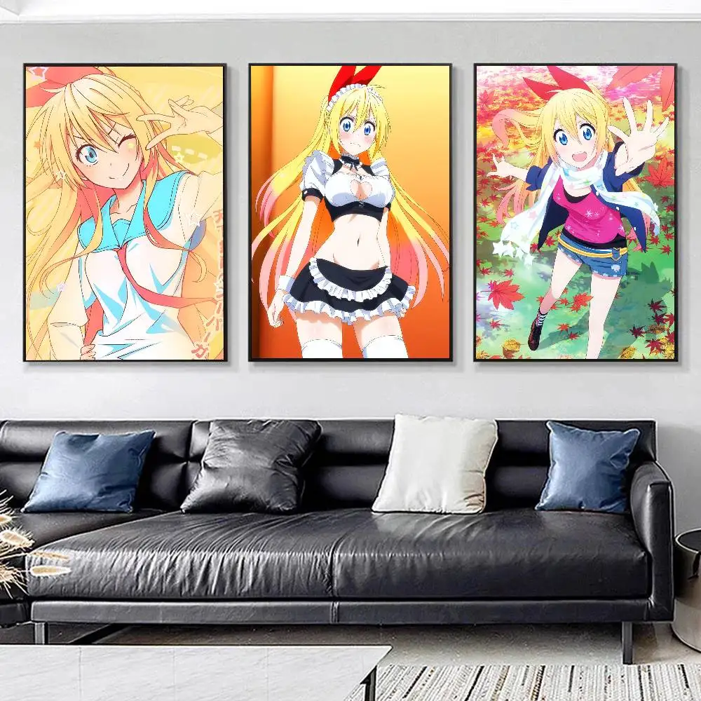 Classic Anime F-False L-Love Kirisaki Chitoge Manga Posters HD Print Vintage Wall Art Decor for Home Study Room