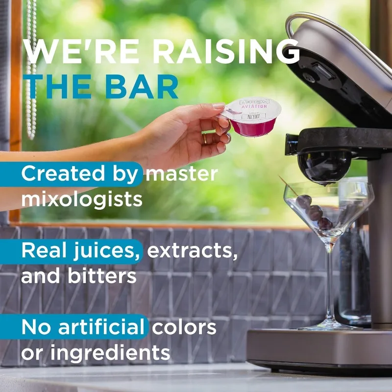 Cápsulas Bartesian Mixer para Cocktail Machine, Home Bar Mixology, Cápsula Mix Pod, Pacote 16