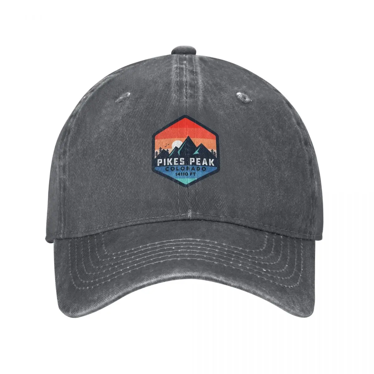 pikes peak mountain colorado mount summit peak Baseball Cap Horse Hat New In Hat Vintage Mens Women's