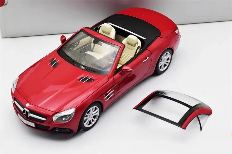 Flaw NOREV Diecast1/18Scale Mercedes-Benz Classe SL(R231) Nuova generazione in rosso con porte senza telaio Modello di auto in lega Giocattoli per ragazzi