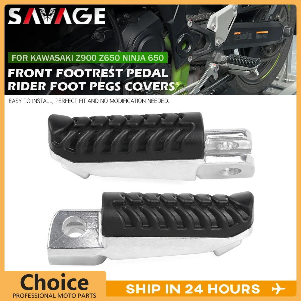 Front Footrest Foot Pegs Pedal For KAWASAKI Z650/S/RS Z900/SE NINJA 650 H2 SX Versys-X 300 250 Motorcycle Rider Footpeg Cover