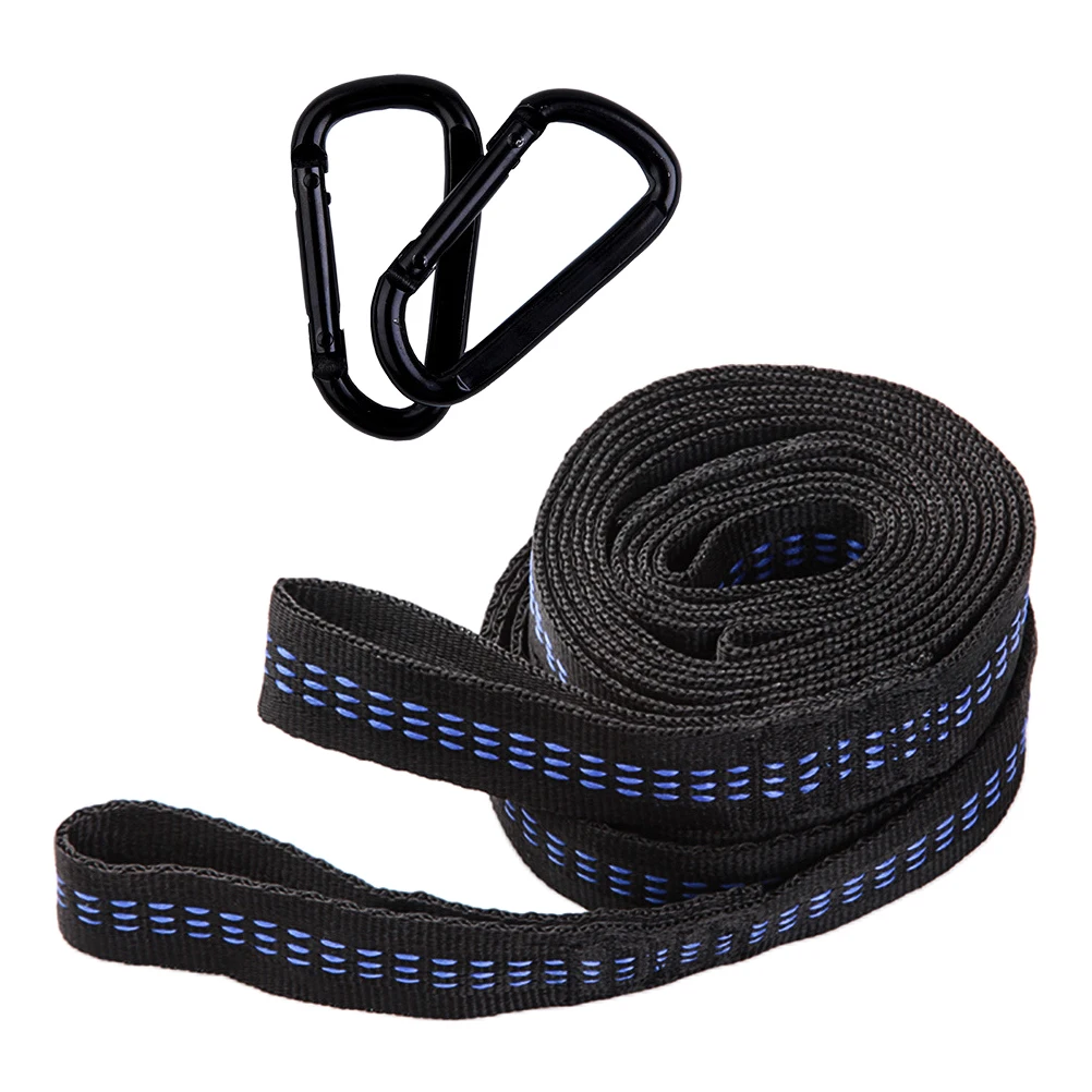 

Hammock Strap Set Lightweight Durable Camping Fishing Hammock Fixing Rope Buckle Strap Supplies Outdoor Gear Tree Lanyards