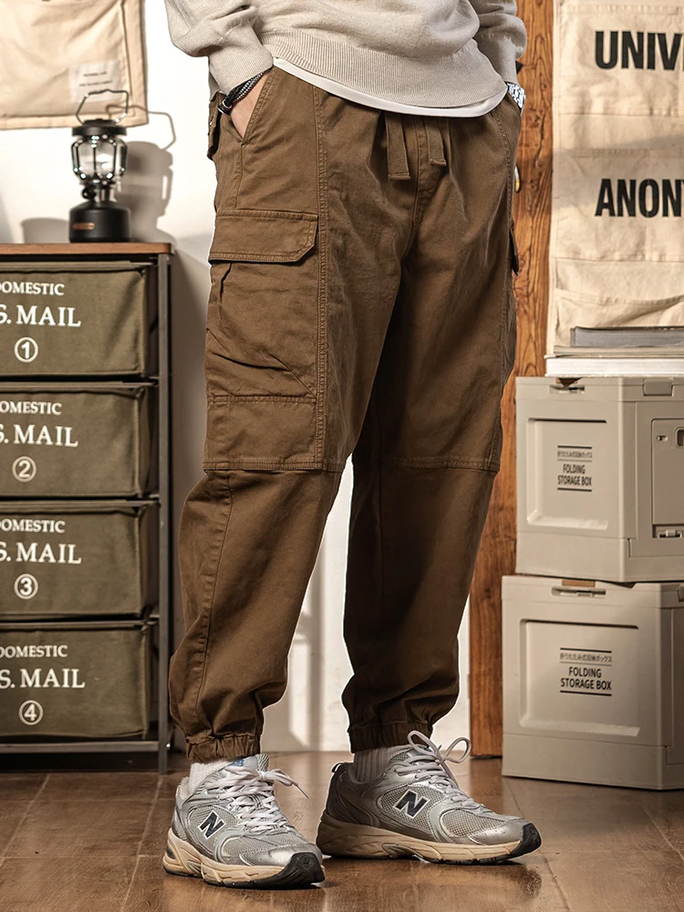 

Свободные рабочие брюки в американском стиле ретро, мужские осенне-зимние уличные альпинистские пешие прогулки из чистого хлопка с несколькими карманами, повседневные...