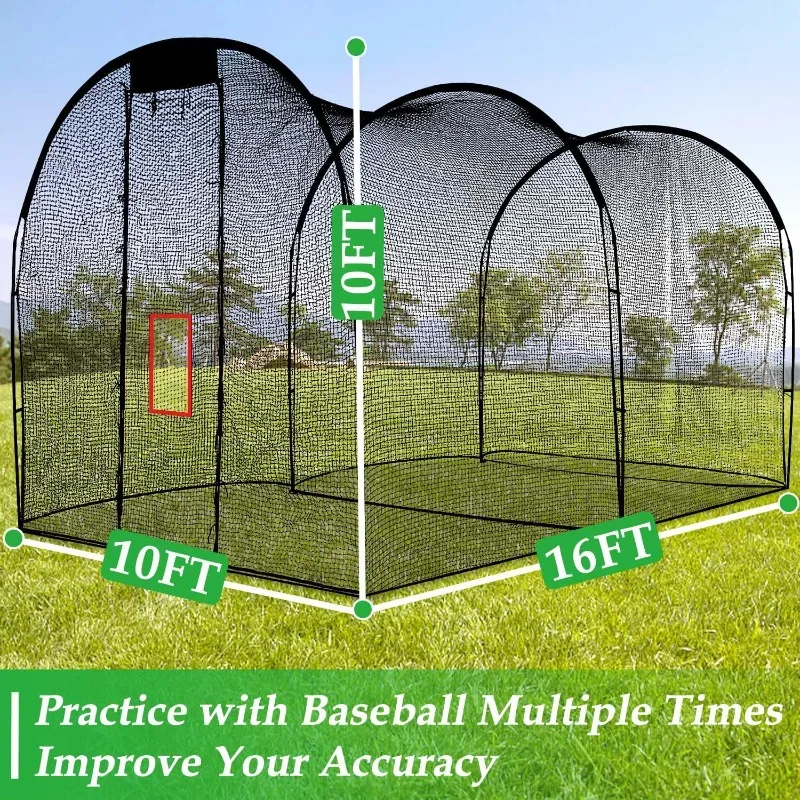 Outdoor Portable Softball Batting Cage Netting for Home, up hitting cage,Outdoor Baseball Cage Net for Indoor