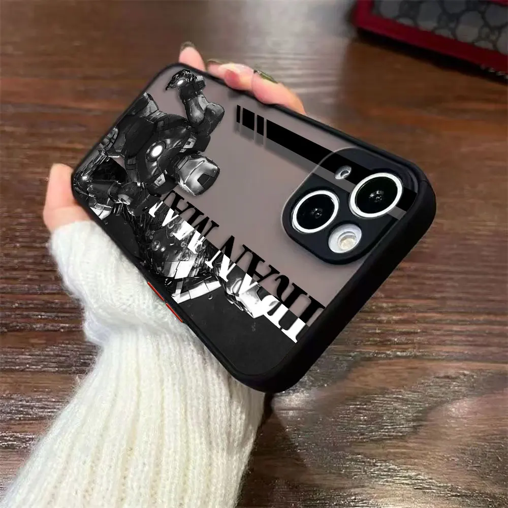 Matowe etui na telefon Marvel Spider-Man Iron Man do Redmi NOTE 14 13 12 12S 11 11T 11S 10 10S 9T 9 9S 10X PRO PLUS, obudowa TPU