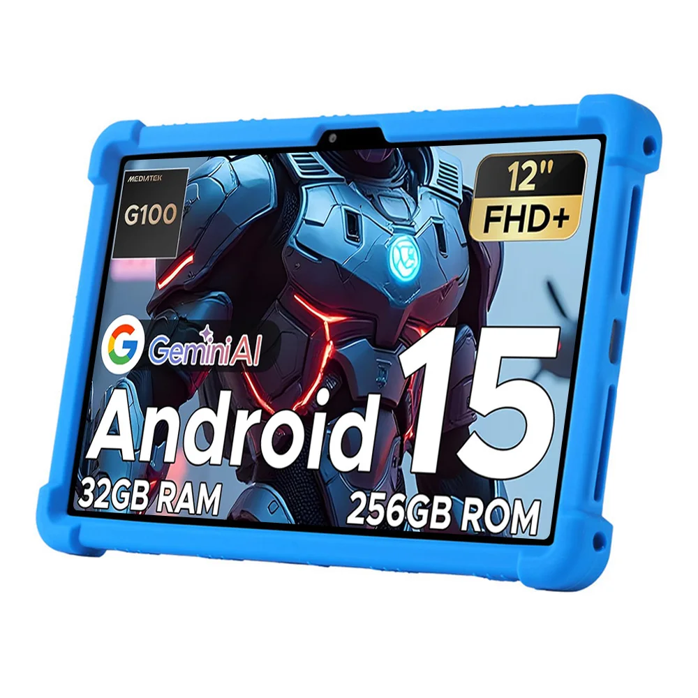 Protetor de silicone macio para corpo inteiro para tablet DOOGEE Tab E3+, capa para tablet de 12 polegadas, à prova de choque, com suporte.