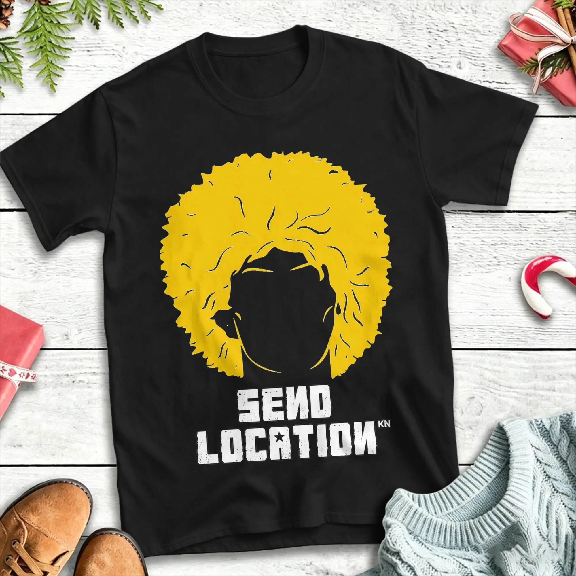 Men Khabib Nurmagomedov Send Me Location T-Shirts  Pure Cotton Tops Summer Crewneck Harajuku Custom Logo Tee Shirt