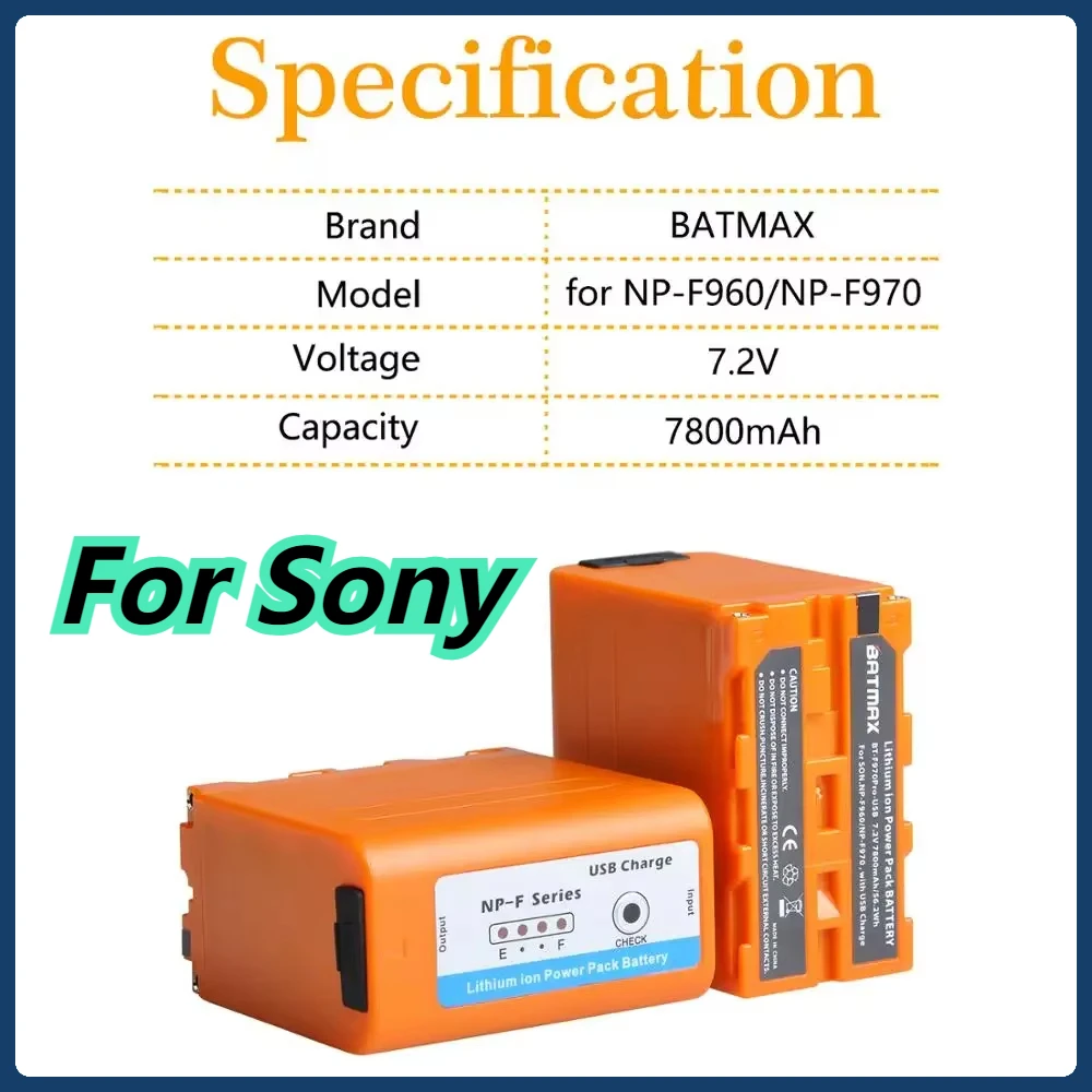 NP-F960 NP-F970 F950 Battery for Sony DCR-VX2100, DSR-PD150, DSR-PD170, FDR-AX1, HDR-AX2000,Digital Batteries