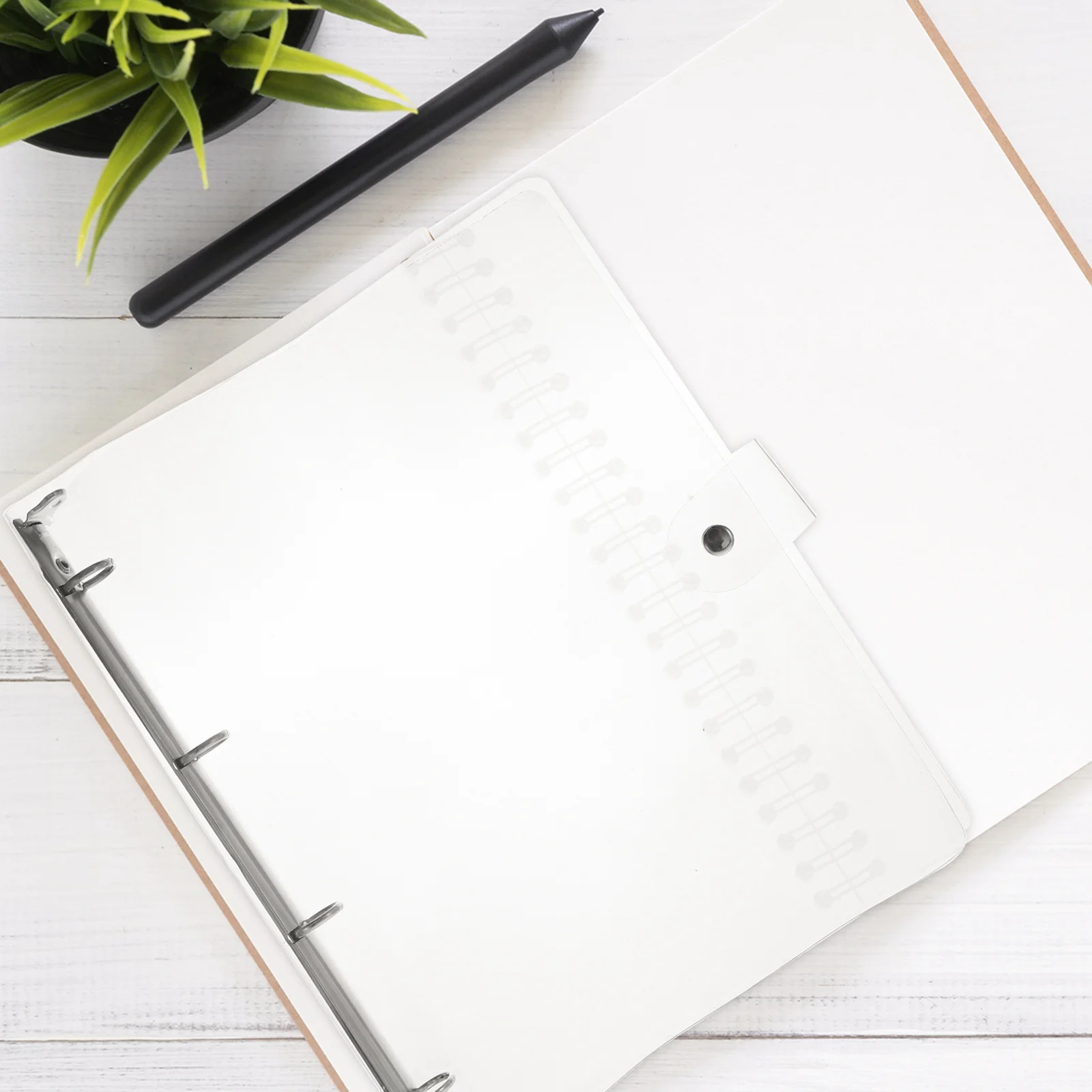 

1pcs Transparent Notebook Cover Plastic A4 Binder Shell For Loose-Leaf Planner Scrapbook Notepad Case Office School Supplies