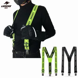 Adjustable LYSCHY LY-S01 Men Riding Pants Straps Suspenders Braces