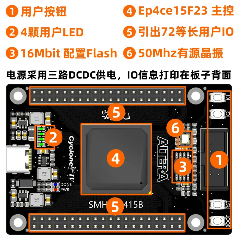 

Ep4ce15 Core Board Fpga Core Development Board Altera-Cyclone Iv AC415B NEW 1PCS