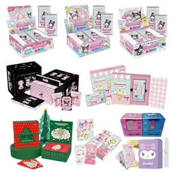 Juego de cartas de Anime Hello Kitty Sanrio, juego de cartas comerciales Kuromi, My Melody Booster Box, dibujos animados, colección Linda, juguete para niña