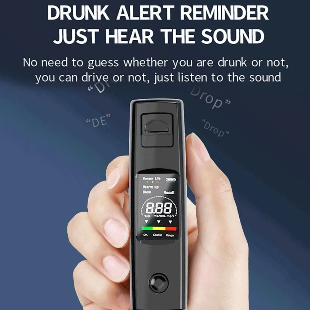 Portable Alcohol Tester High Precision Alcohol Detector for Vehicles Drivers Traffic Safety Breathalyzer