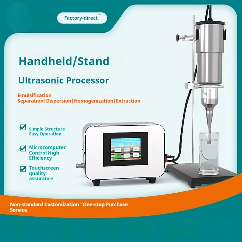 High Efficiency 20KHZ 1000W Ultrasonic Homogenizer Cell Pulverizer Drug Extraction Oil Liquid Mix Emulsifier Nanomaterials