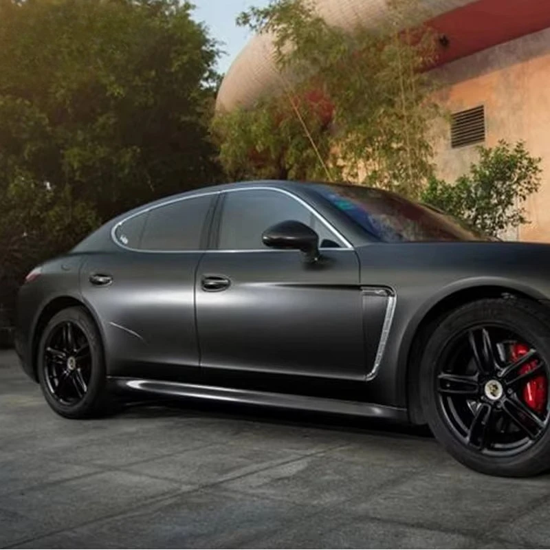 

1,52x28 м Высококачественная матовая черная хромированная металлическая пленка для автомобильной упаковки ПВХ виниловая матовая пленка для всего тела в рулоне