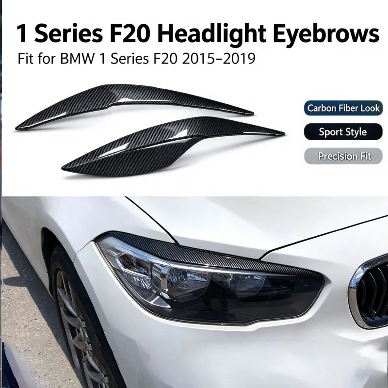 Suitable for BMW 1 series f20 118i 120i 2015-19 headlight eyebrow car sticker modification parts