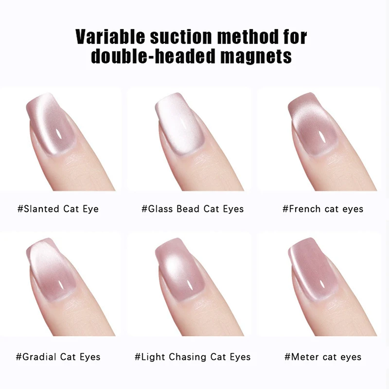 مسمار الفن مسمار المغناطيسي عصا القط العين المغناطيسي الكرة مزدوجة نهاية الأشعة فوق البنفسجية هلام المغناطيس أدوات مانيكير تصميم أدوات بريق تأثير DIY بها بنفسك