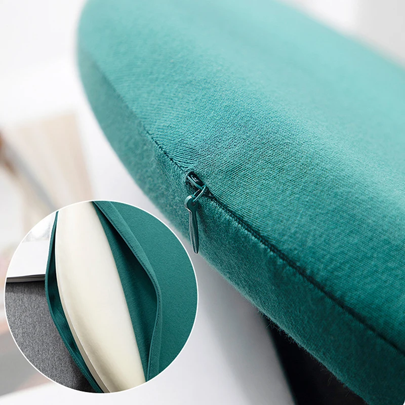 35cm Memory Foam Round Seat Cushion Thicken Chair Padding Anti-Slip Soft with Elastic Zipper Detachable Cushion Chair Pads