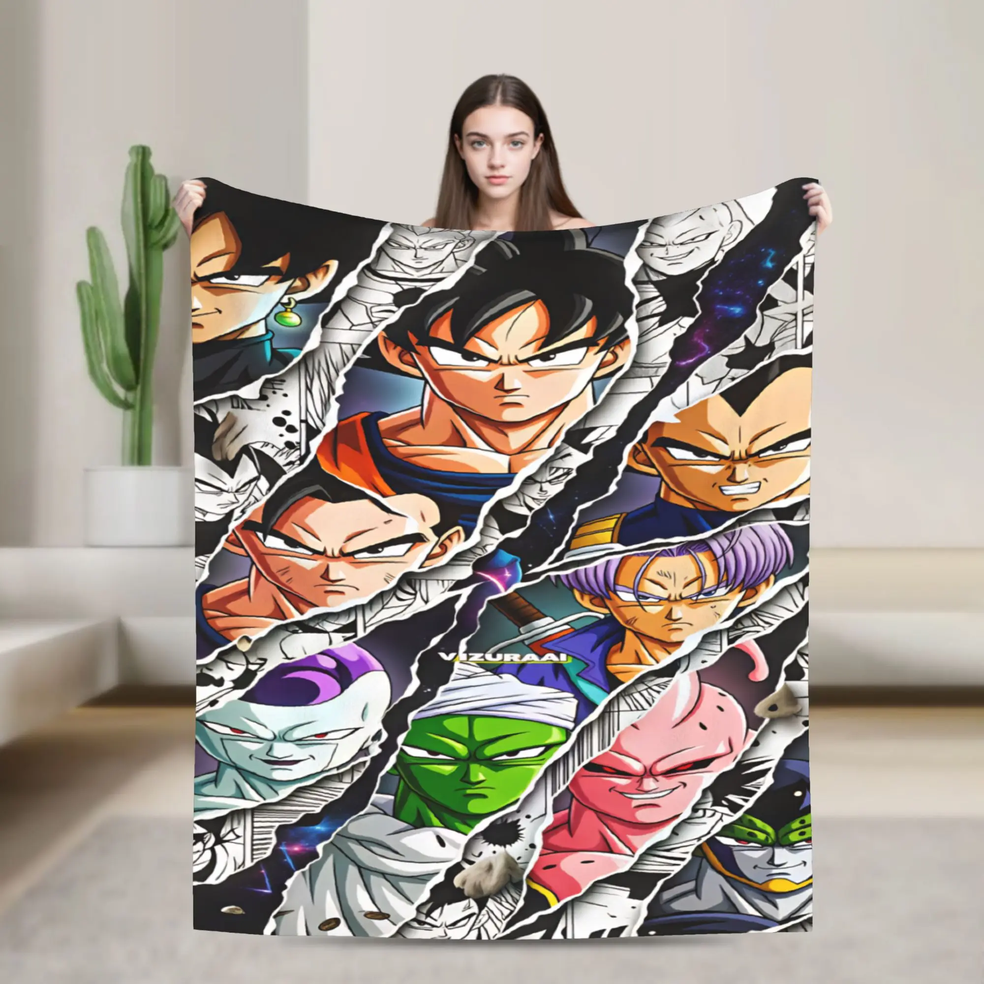 Anime D-Dragons B-Balls  Soft Warm Blankets  Travel Plush Throw Blanket Novelty Outdoor Flannel Bedspread Sofa Bed Cover