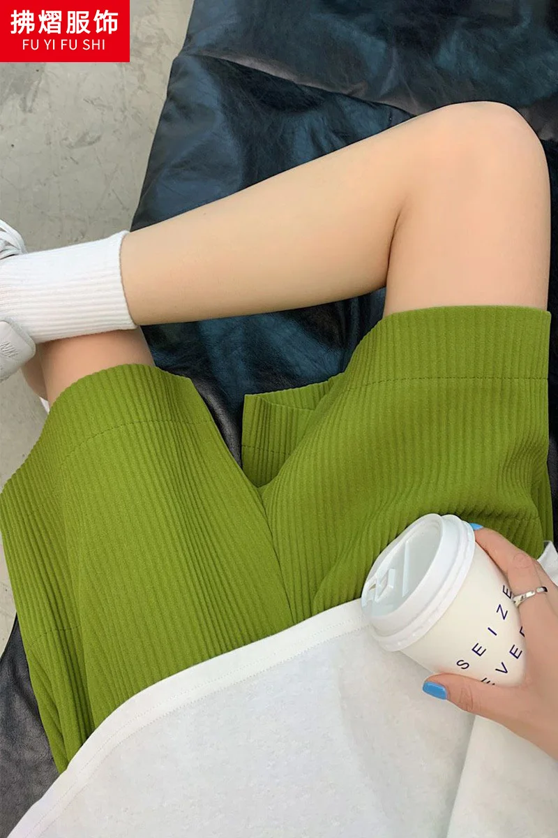 

Шорты женские, уличные, шикарные, на молнии, с карманом на пуговицах, офисные, женские, элегантные, с широкими штанинами, прямые, свободные, модные