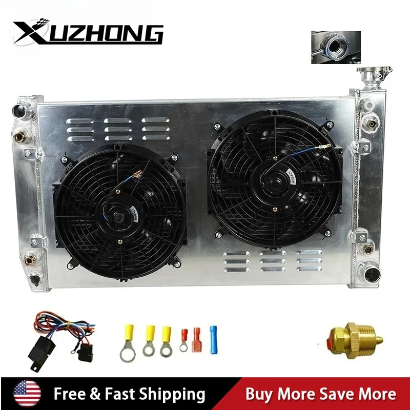 

1605-370188 RA1217-11B1 REA41622A 3 Row Radiator Shroud Fan Relay For 1992-1993 Chevy GMC C1500 C2500 K1500 K2500 Suburban 5.7L