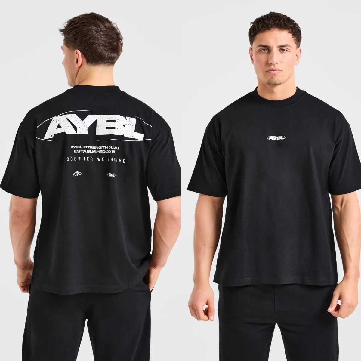 Yellow Orbit Oversized GYM Fitness Sports Brand Graphic Tee Cotton Men Women T-Shirt Workout Top
