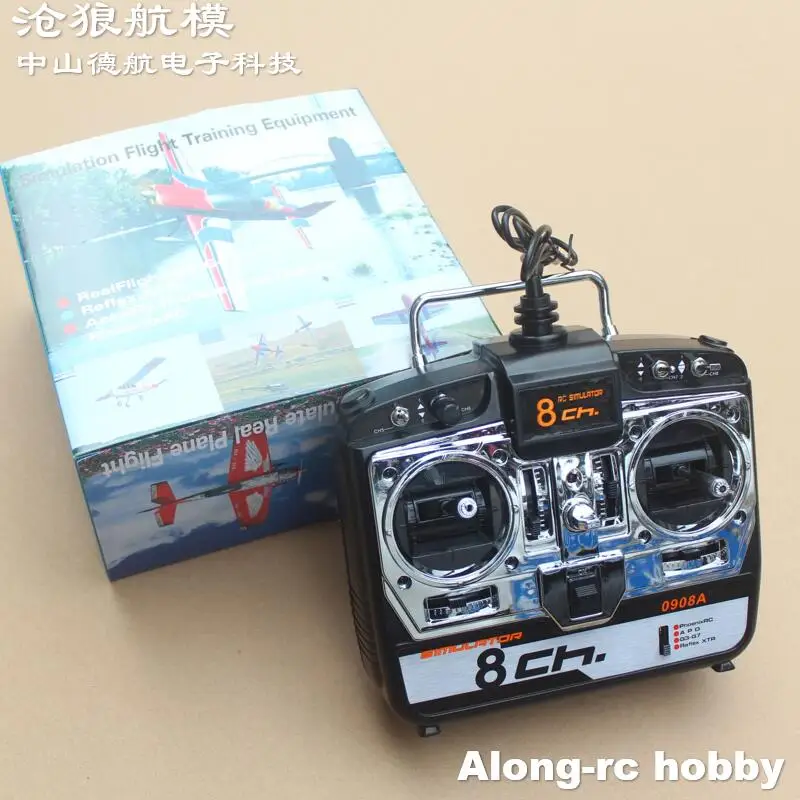8CH RC Simulator Real Flight Helicopter 3D airplane MultiCopter Quad Simulator 0908A Mode 1 Mode 2 With CD Disk G7 Phoenix 5.0