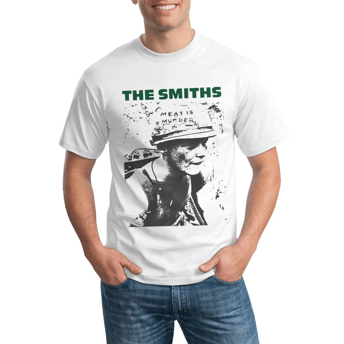 Man T-Shirts The Smiths Meat Is Murder Punk Rock Morissey Cute T Shirts music indie popular rock punk Graphic Short Sleeves Tees