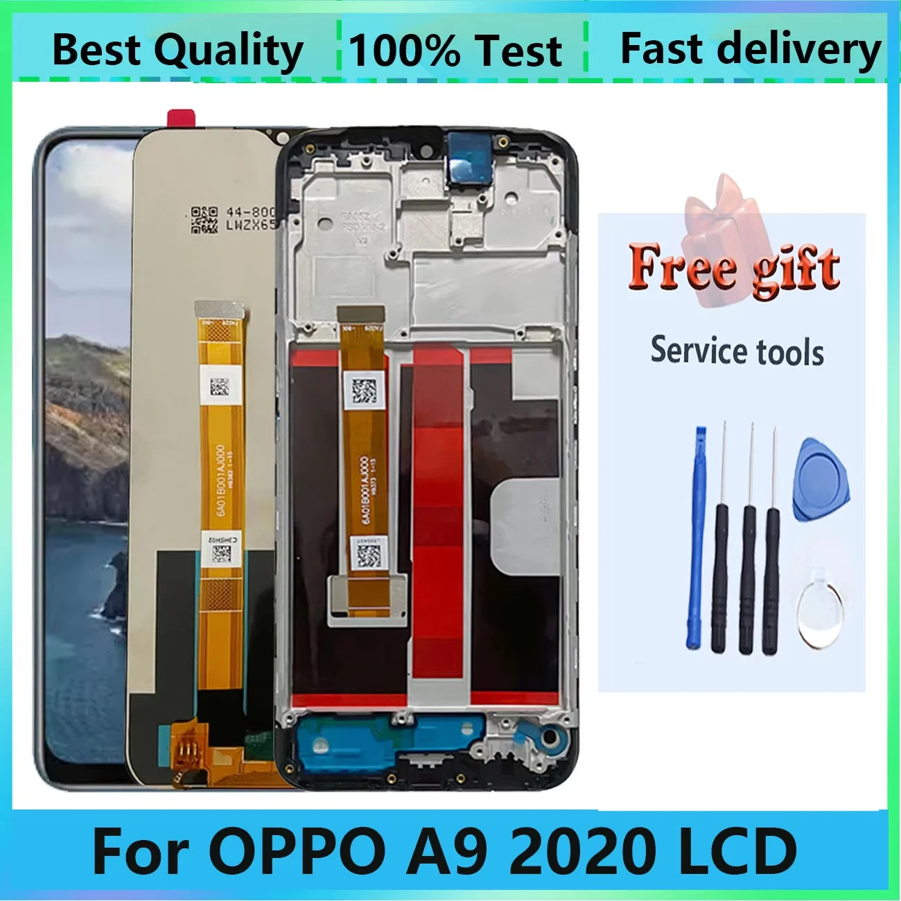 For OPPO A9 2020 Original Lcd Display With Frame CPH1937 CPH1939 CPH1941 Touch Screen Digitizer Replacement Mobile Phone Parts