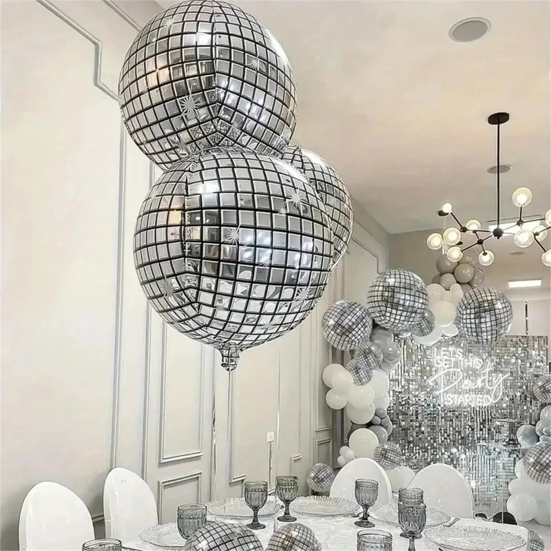 Juego de globos de aluminio para fiesta disco de cumpleaños, decoración de fiesta de feliz cumpleaños, globos decorativos para fiesta, 22 pulgadas, 2 uds.