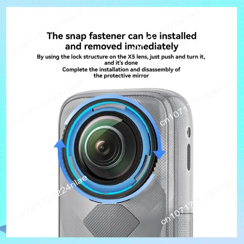 

Защитная крышка объектива A17Z для Insta360 X5, защитная крышка из оптического стекла с защелкой для Insta360 X5, обновленная портативная крышка