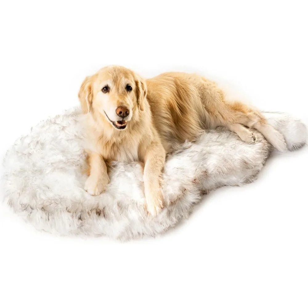 

PupRug Orthopedic Dog Bed for Dogs with Soft Faux Fur and Memory Foam for Joint Pain Relief, Machine Washable Waterproof Couch B