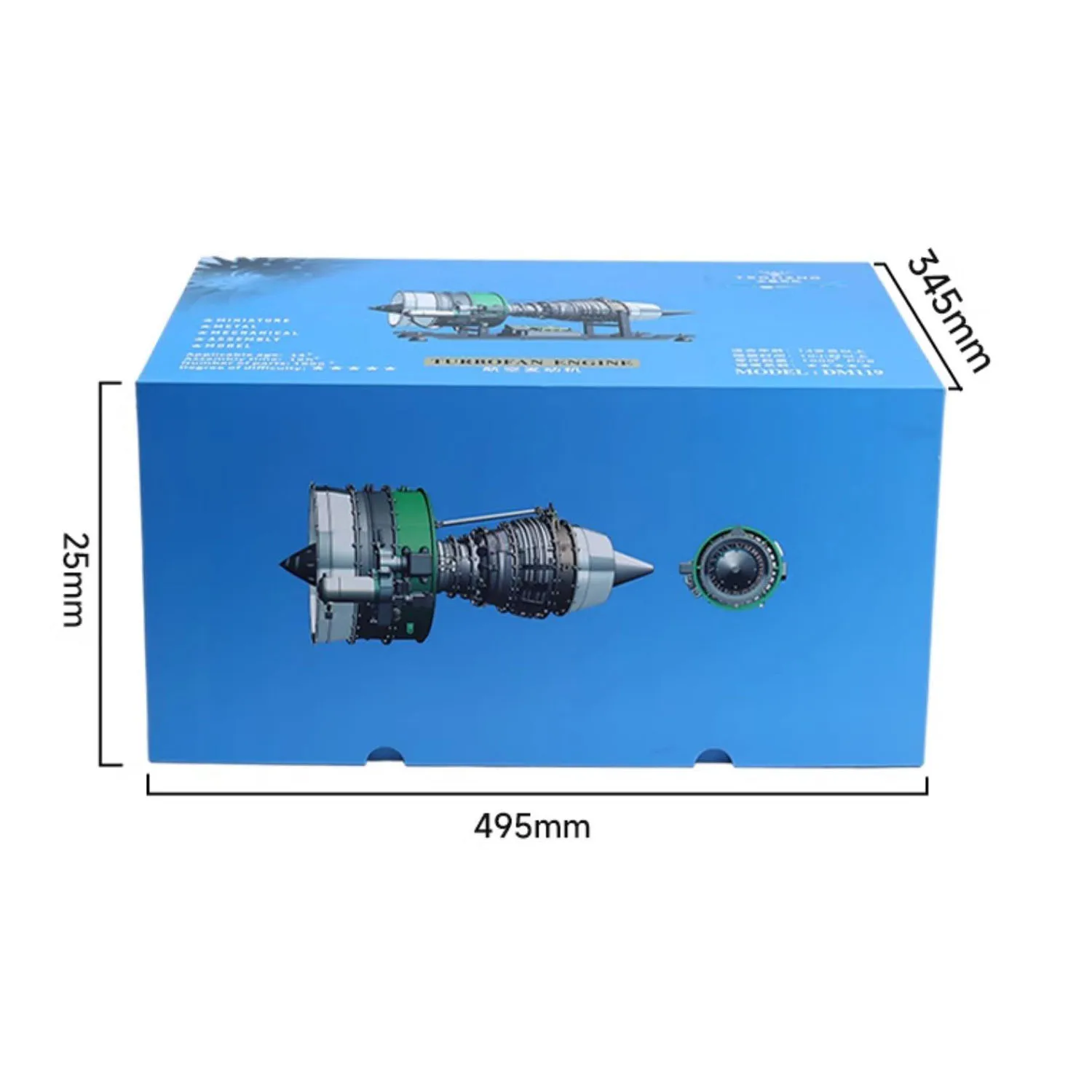 

TECHING DM119 DIY Scale Electric Aircraft Airplane Metal Turbofan Engine Model Collectibles KIT 1000+Pcs Battery for Hobbyists