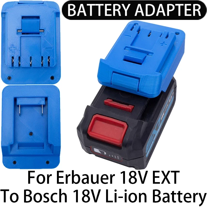 

Battery adapter for Bosch 18V Li-ion tools Convert to Erbauer 18V EXT Li-ion battery Adapter/Converter