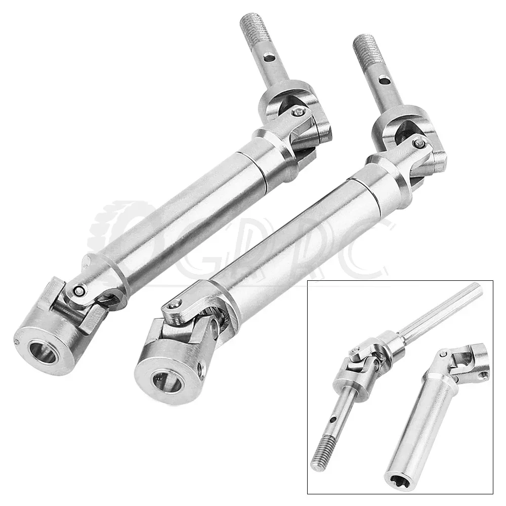 4Pcs Universal Joint Stainless Steel Drive CVD Shaft for 1/10 Traxxas Slash Rustler Stampede VXL 4X4 4WD RC Car Upgrade Parts