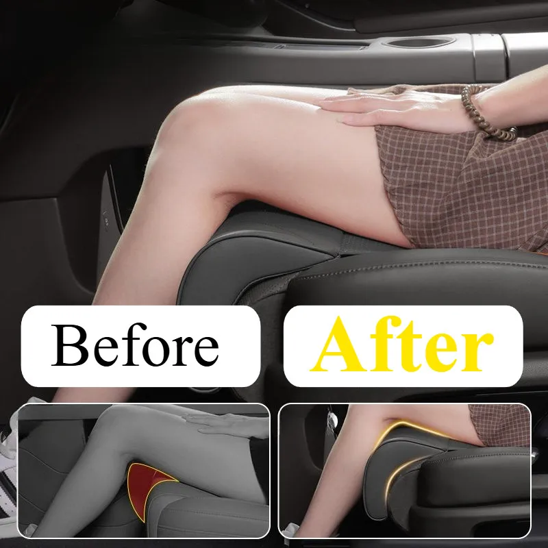 For Volvo XC60: Leather Seat Cushion Extender - Snap-On Leg Support, No Tools Installation Interior Trim Components view 2