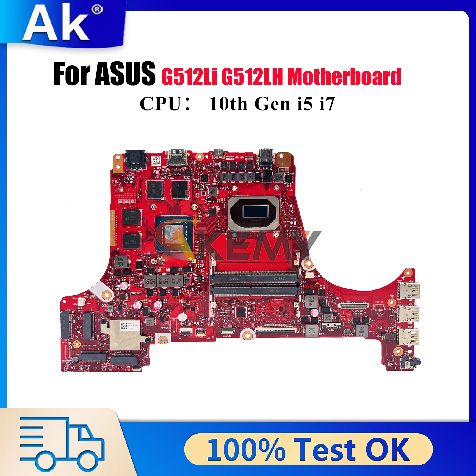 

G512LI Материнская плата для ноутбука ASUS ROG Strix G15 G512LH G512Li G512L Материнская плата для ноутбука 10-го поколения i5 i7 100% тестирование OK stk