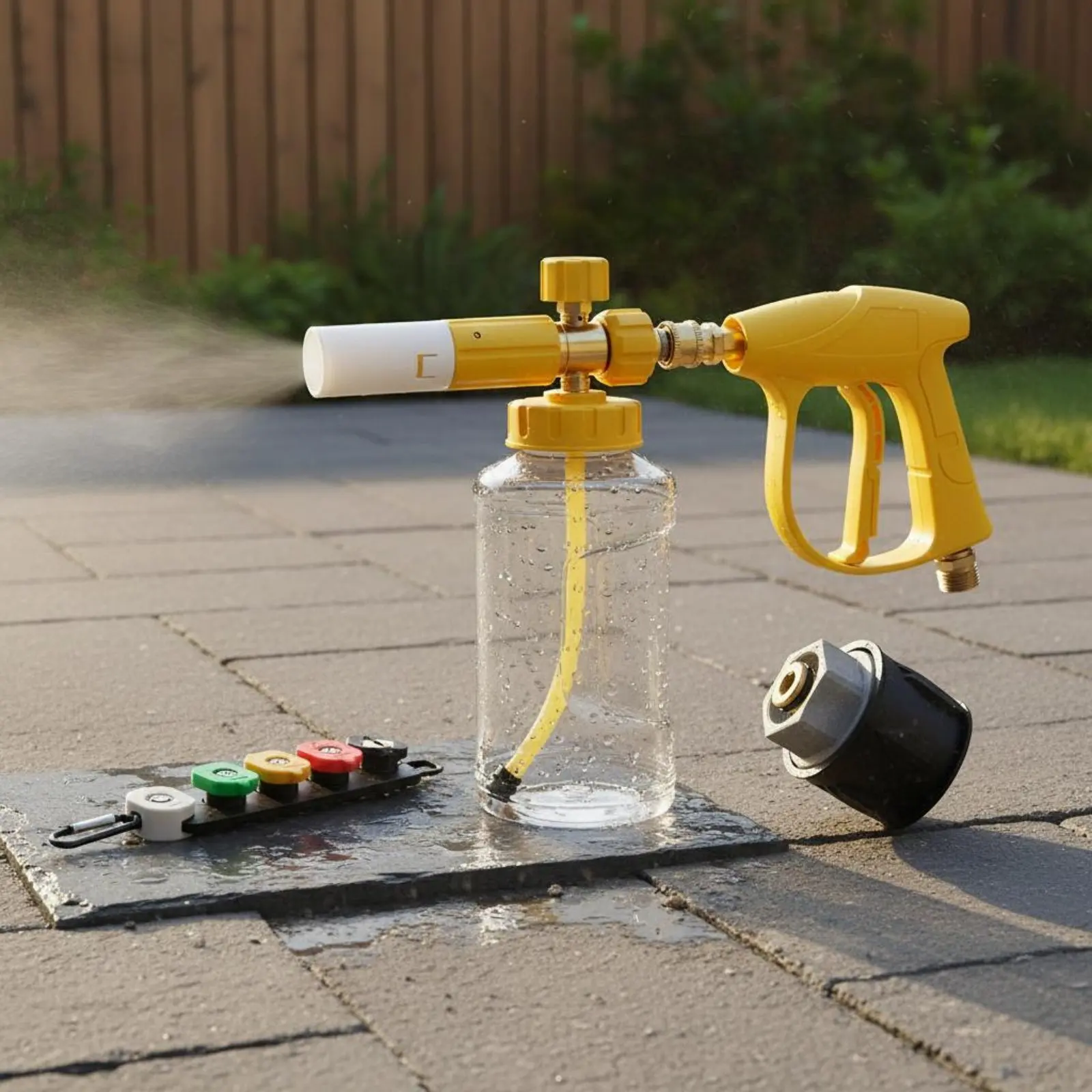 

Пеногенератор высокого давления с быстроразъемным соединением 1/4 дюйма, широкогорлый бак, прочная конструкция