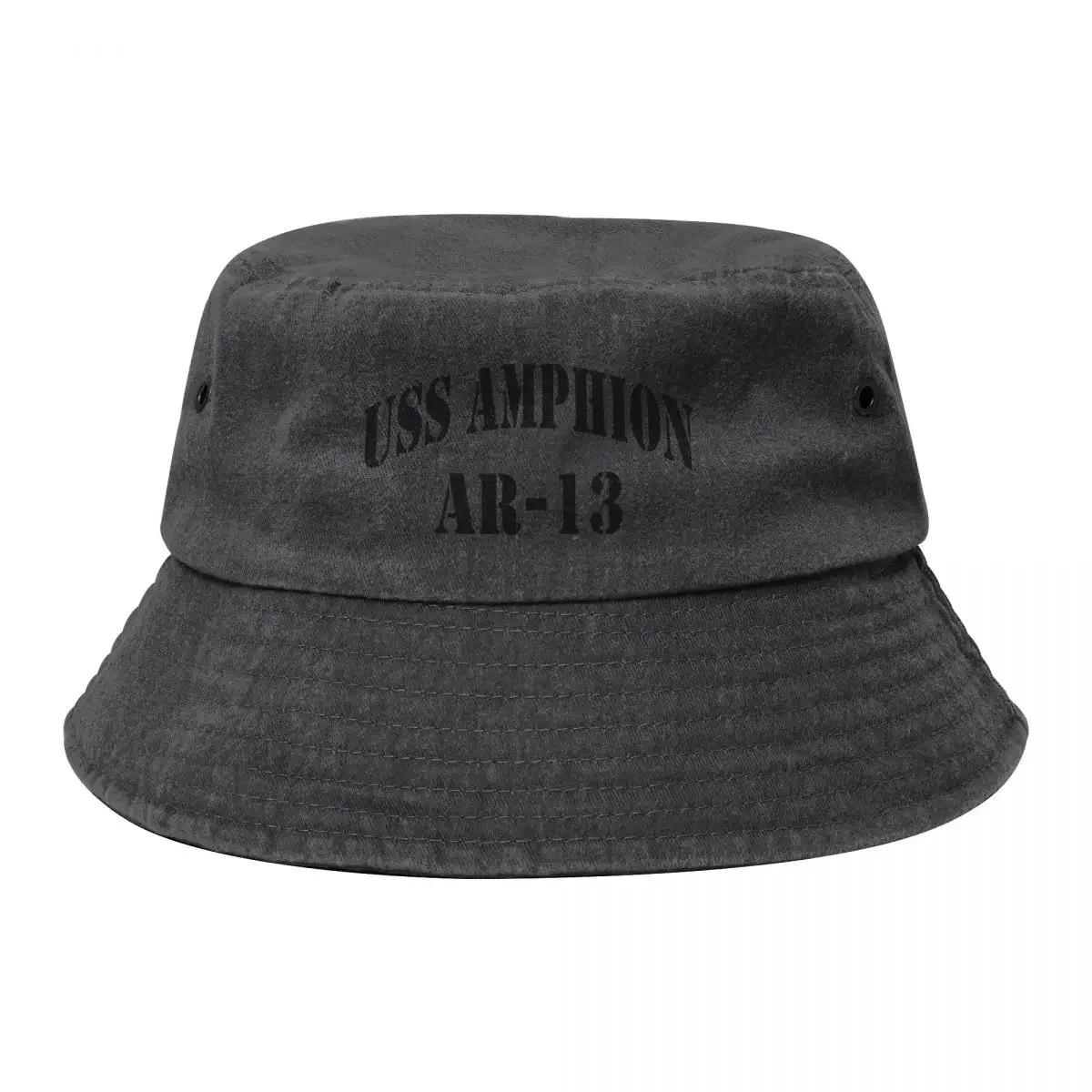 USS AMPHION (AR-13) SHIP'S STORE Bucket Hat Fishing cap black Bobble Hat Trucker Hats For Men Women's