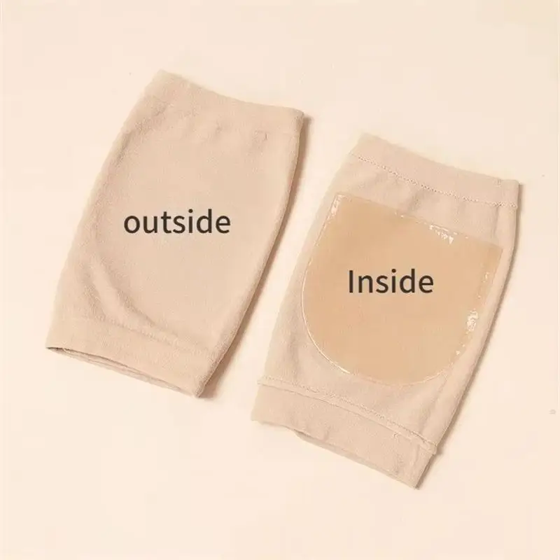 2 قطعة جوارب جل مرطبة للكعب العلاج المائي للعناية بالأقدام الجافة والمتشققة بما في ذلك غطاء حماية للأحذية ذات الكعب العالي من السيليكون #4