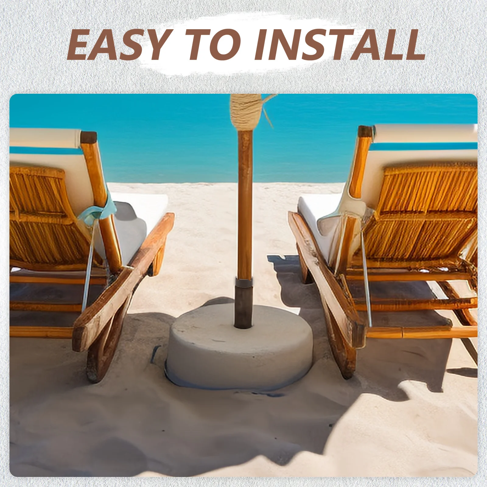 

Patio Table Umbrella Hole Ring 49Mm Heavy Duty Stabilizer Sleeve Base Insert Wedge Plug for Deck Mount Holder Outdoor