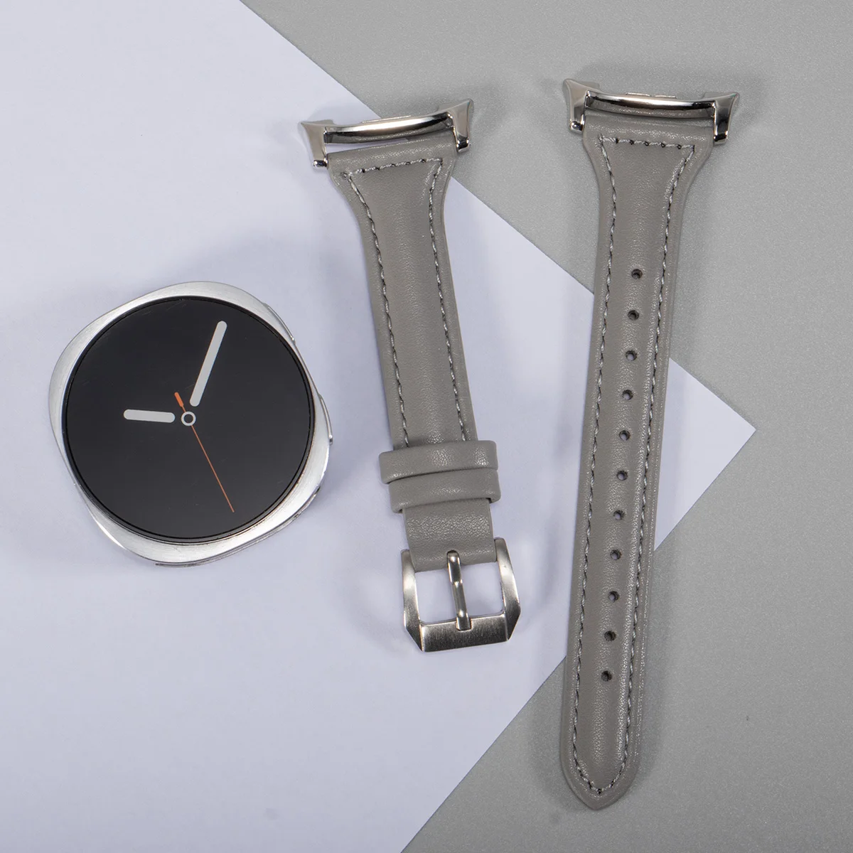 Schlankes Lederarmband für Samsung Galaxy Watch 9 8 40 44mm Armband Correa für Galaxy Watch 8Classic 46 Ersatzarmband