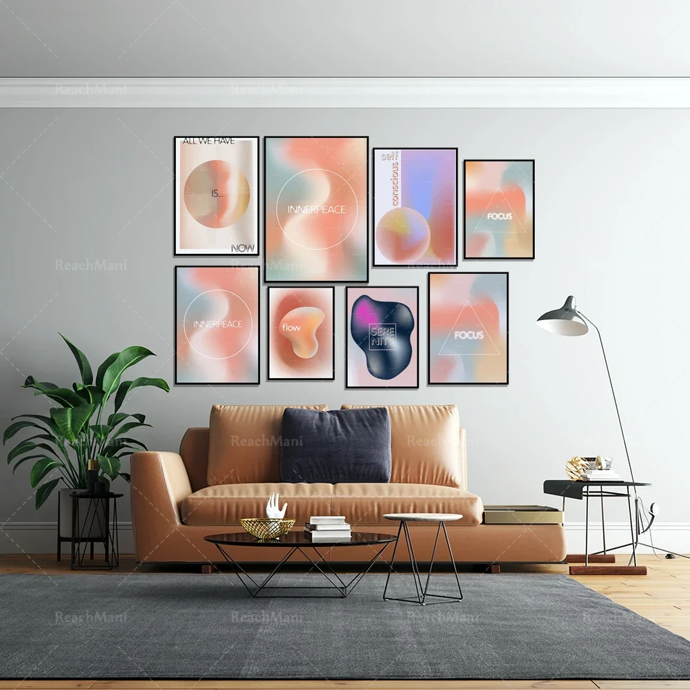 We only have, halo posters, retro gradient posters, grain gradients, feature film posters, 70s home decoration, psychedelic and
