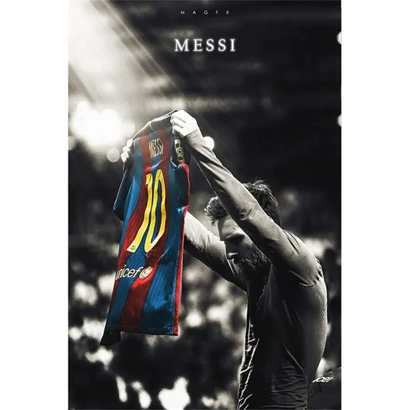 Messis Cristiano Ronaldos Canvas Football Star Wall Art Home Decoration Canvas Mural Collection Pictures Printed Art Gifts