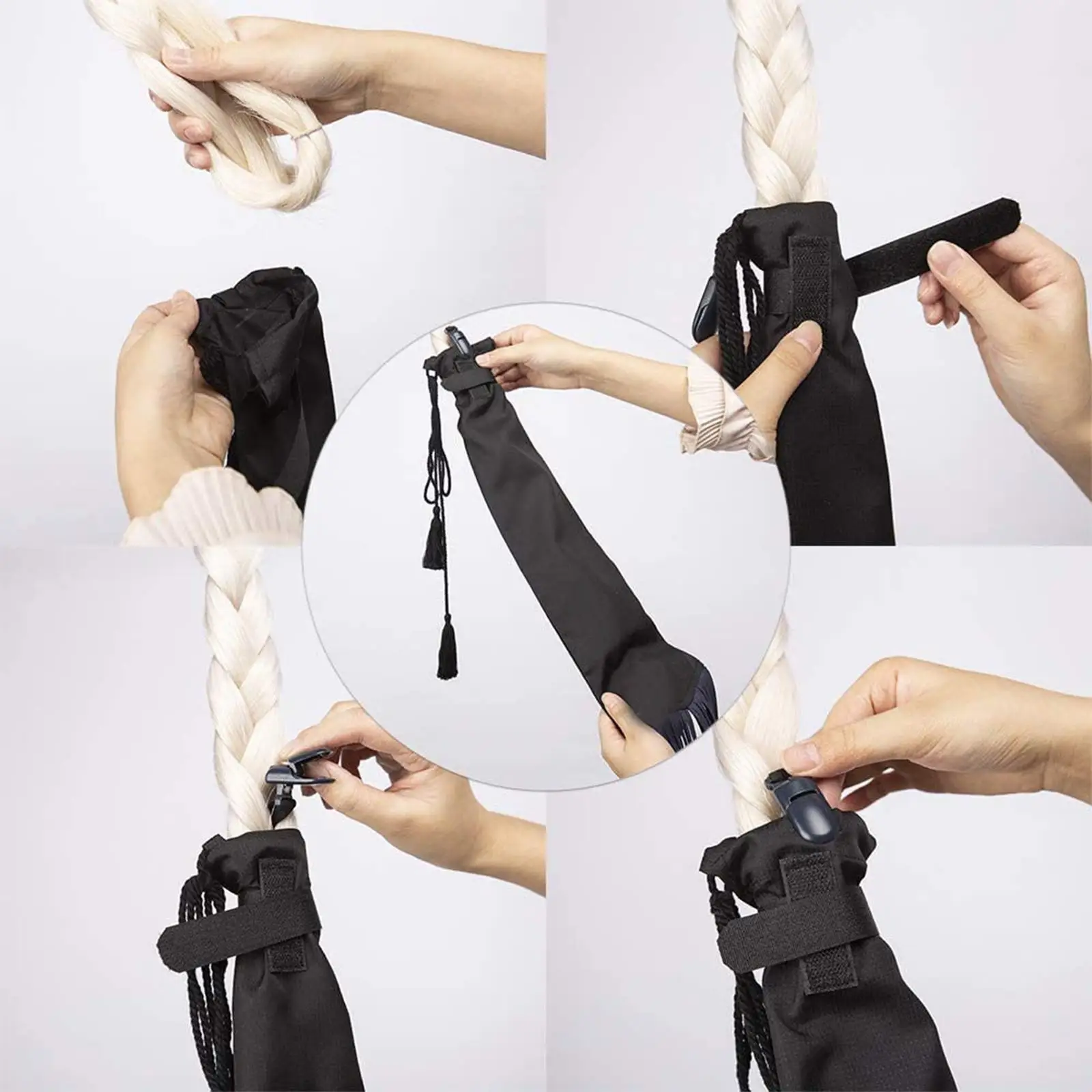 

Bag Black with Fringe Wrap for Equestrian Horses Supplies Accessories