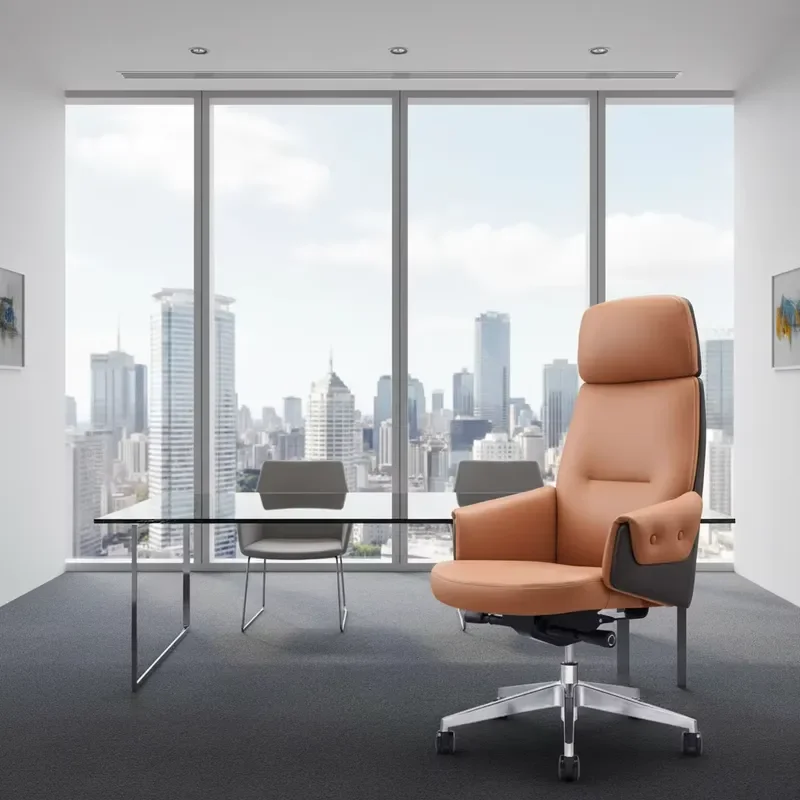 Low Price Office Furniture School Staff Computer Revolving Leather Swivel Executive Chair