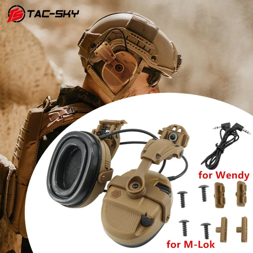 

TS TAC-SKY Bracket Plate New Headset Compatible with ARC/WENDY/M-LOK Tactical Helmet Rails Shooting Headset