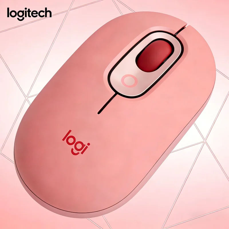 

Logitech M350POP Cute Wireless Dual Mode Silent Mouse, Compatible with Tablets and Laptops Red Mouse Purple Mouse