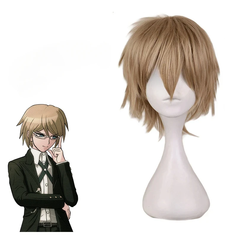 

Аниме Danganronpa Byakuya Togami Косплей Темно-русый парик Короткий парик Dangan Ronpa Byakuya Синтетические парики из волос