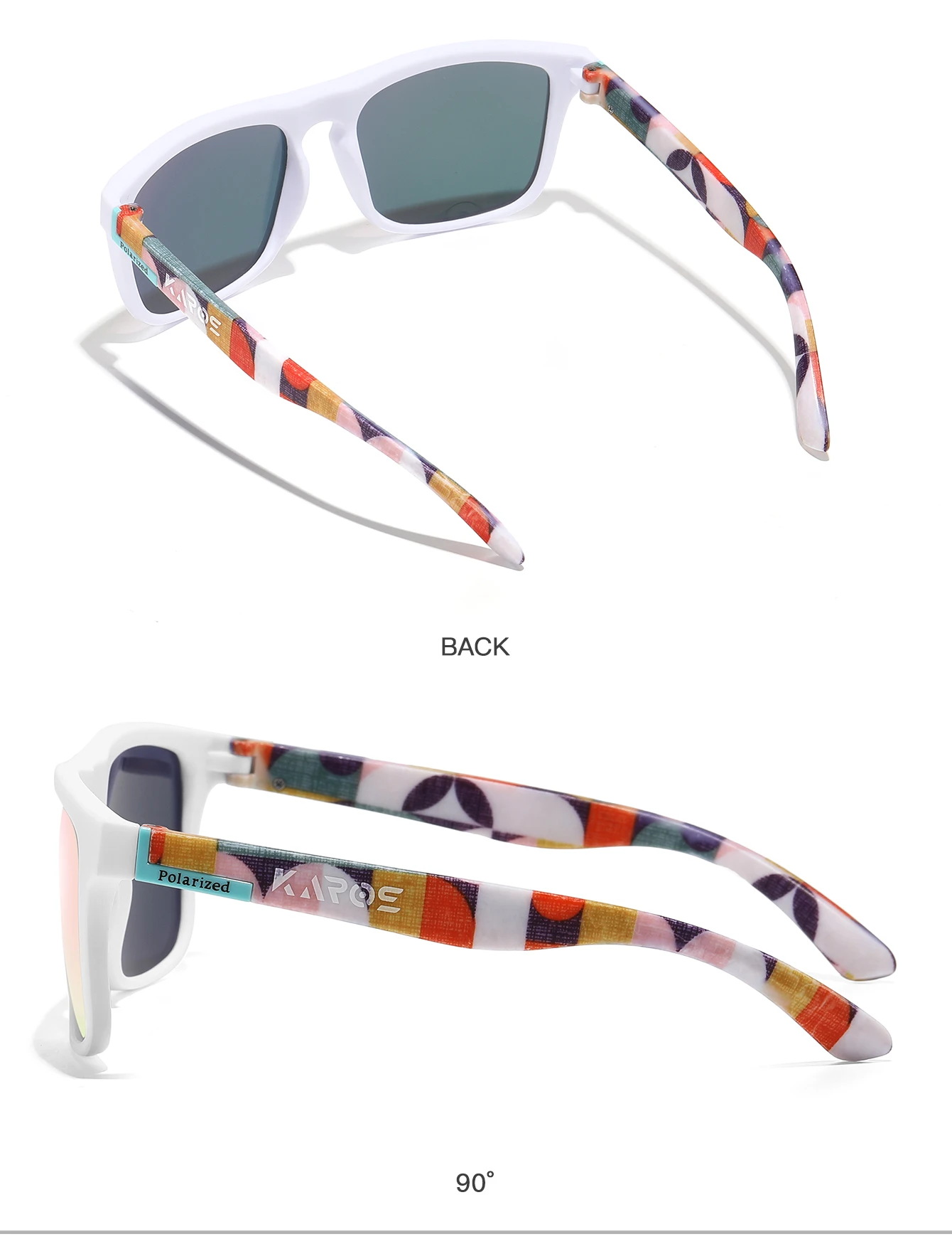 KAROS Männer/Frauen Polarisierte Sonnenbrille Quadratischen Spiegel Marke Design Luxus UV400 Sonnenschirm Unisex Angeln Fahren Radfahren Wandern – Detail 10